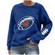 thumbnail image 3 of TaTaai Women Crew Neck Baseball Print Long Sleeve Drop Shoulder Hoodie Casual Fashion Top Ladies Daily Lounge Work Wear Soft Warm Breathable No Fading Versatile Top Gift, 3 of 4