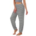 thumbnail image 4 of INSPIRE CHIC Women's Pajama Pants Soft Comfy Pj Pants Lounge Pants Sleepwear with Pocket L Black White Stripe, 4 of 5