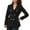 Black, variant on Casual Tweed Blazers for Women 2025 Long Sleeve Notch Lapel Collar Double Business Casual Work Office Jacket