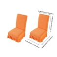 thumbnail image 3 of Fundas elásticas para sillas de comedor con estampado de pata de gato | Pack de 2 fundas de franela jacquard elástica para asiento y respaldo | Fundas lavables para sillas para todo tipo de clima,, 3 of 6
