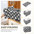thumbnail image 4 of Foldable Fabric Storage Bin With Handle Collapsible Basket Box Storage With Lid Organizer Black and White Small Hearts, 4 of 7