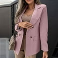 thumbnail image 5 of Womens Casual Blazer Jackets Long Sleeve Open Front Work Office Suit Jackets Business Dressy Lapel Button Coat with Pocket, 5 of 8
