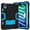 Black-Blue, variant on For Apple iPad Mini 6 / Mini (A17 Pro) 8.3 inch (2021/2024) Heavy Duty Case Cover, 3 Layer Protection, with Pencil Holder