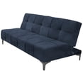 thumbnail image 1 of Sofa Cama Reclinable El Bazar Store New York Azul Terciopelo Marino Futón 3 posiciones Sala, 1 of 7