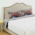 thumbnail image 3 of Yayeee Pillowcase Queen Size Set of 2 Satin Wrinkle Resistant Pillow Case, Red Vibrant Flowers, 3 of 8