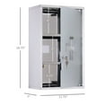 thumbnail image 3 of Medicine Cabinet Lockable 12x20", Stainless Steel, 3 Tier - Bathroom Pharmacy Storage, 3 of 9