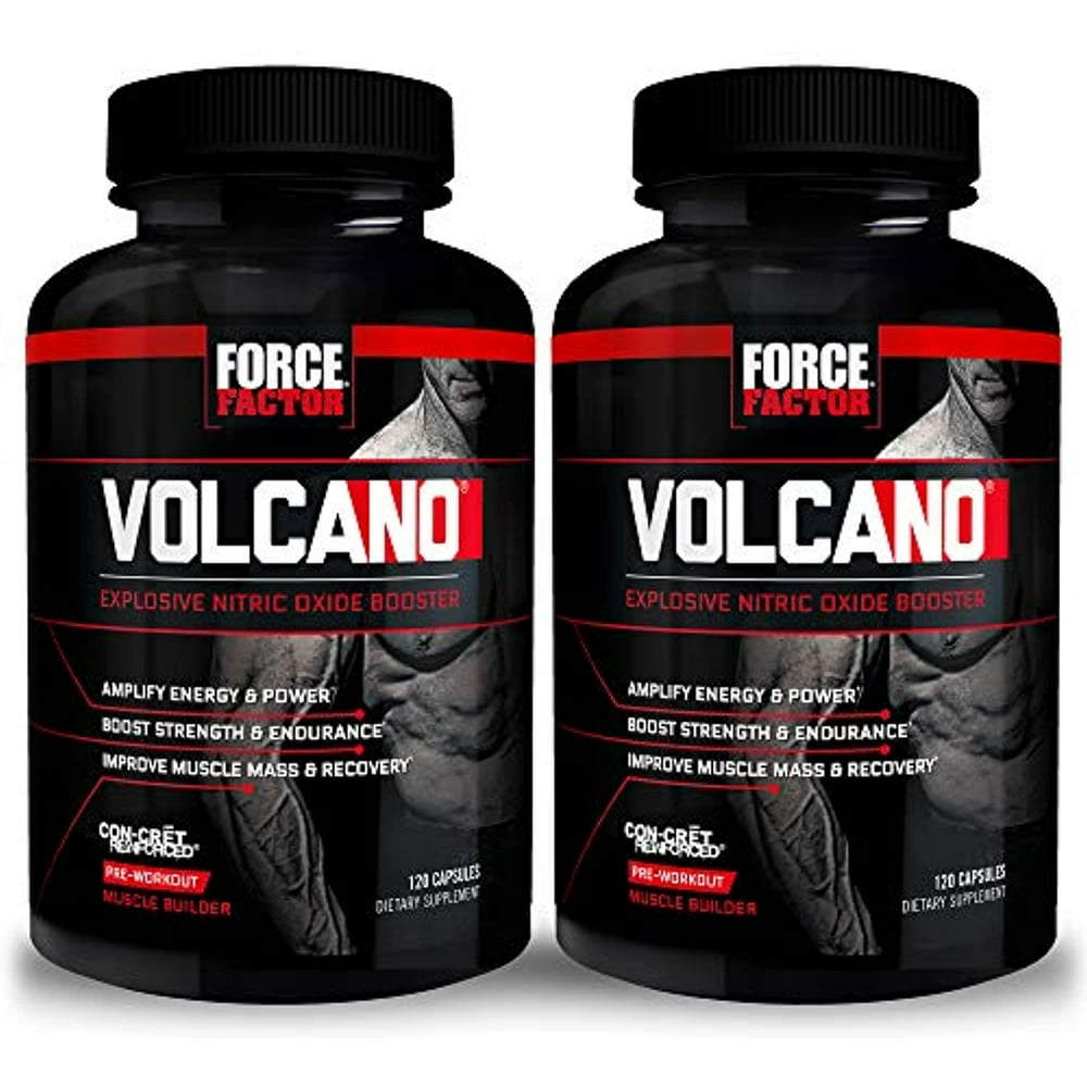 Force Facto Volcano Pre Workout Nitric Oxide Booster Supplement for Men with Creatine and L
