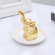 thumbnail image 1 of Bandeja de cerámica para joyas | Plato decorativo con forma de elefante | Soporte y organizador de anillos | Pequeño plato para guardar objetos pequeños en el tocador, la cómoda o la mesita de noche, 1 of 7