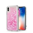thumbnail image 1 of FIEWESEY Case for iPhone XS MAX,3 in1 Layers Hybrid Liquid Stars Shaped Glitter Flowing Quicksand case Clear Soft Shockproof TPU Slim Protective Cover for iPhone XS MAX(Pink), 1 of 6