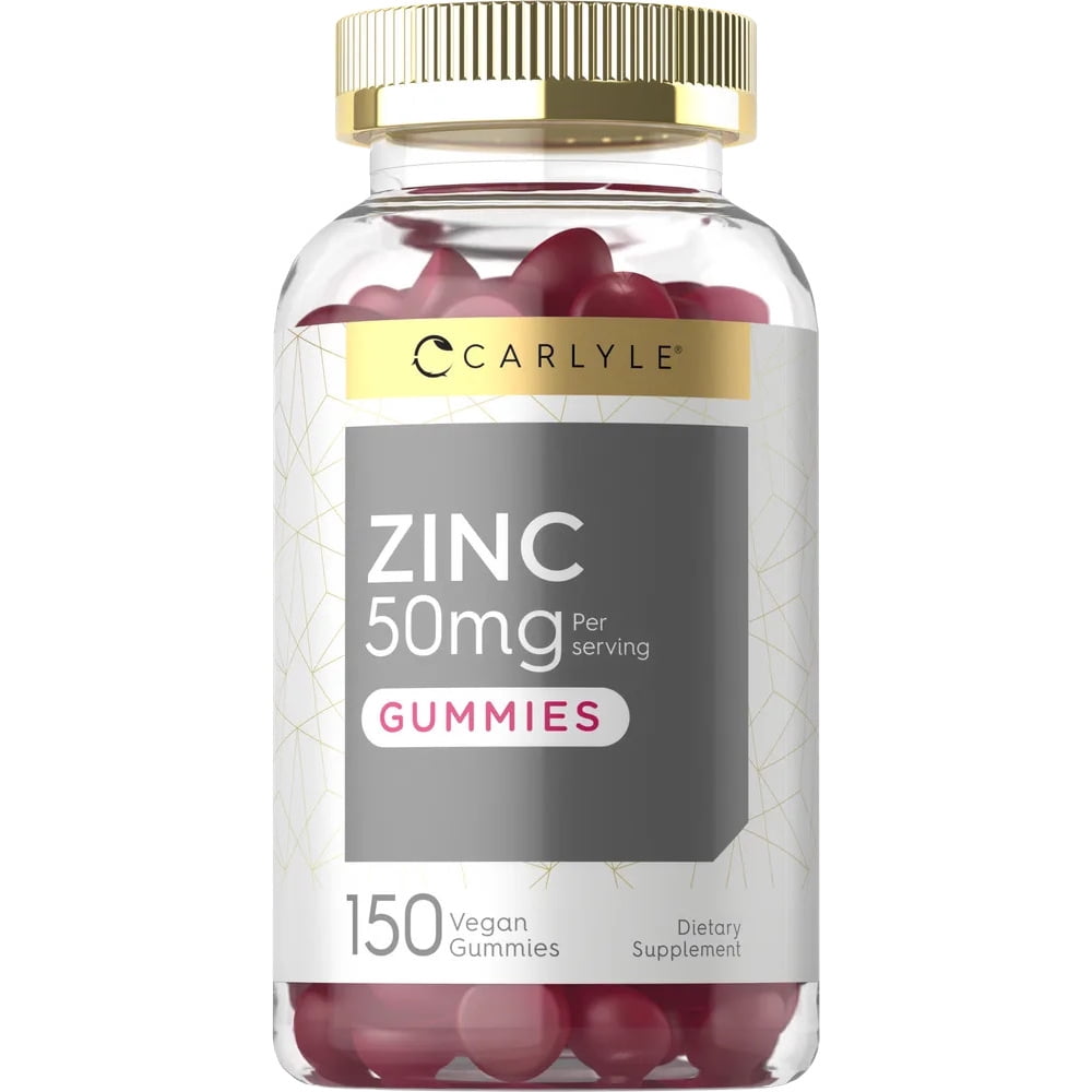 Zinc 50mg Gummies 150 count Vegan, NonGMO and Gluten Free Formula