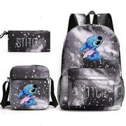 KAVELLE HOME INC Lilo & Stitch Backpack Three Piece Set Schoolbag