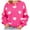Hot Pink, variant on Odeerbi Winter Knit Sweater For Women Comfortable Love Print 2025 Long Sleeve Round Neck Sweater Top Hot Pink