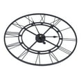 thumbnail image 3 of Reloj de pared Jadeshay de hierro romano silencioso para decoración de restaurantes 60 x 60 cm, 3 of 14