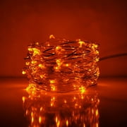 Metaku String Lights, Waterproof LED String Lights, Fairy String Lights Starry String Lights for Indoor& Outdoor (10FT/3Meters, Orange)