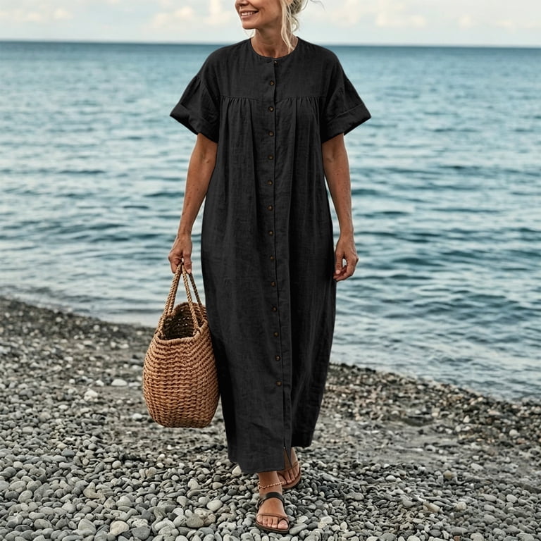 black cotton maxi dress plus size Black Plus Cotton Poplin Shirred Strappy Maxi Dress