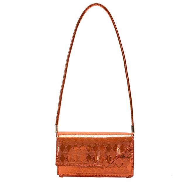 Bolso pequeño de moda Bolso de PU para debajo del brazo Bolso de hombro para debajo del brazo de nueva moda de primavera naranja-rojo
