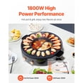 thumbnail image 2 of VEVOR Olla caliente con parrilla 1800W 2 en 1 Parrilla electrica sin humo Olla caliente para 2-8 personas, 2 of 9