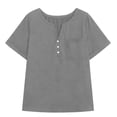 thumbnail image 7 of RQYYD Womens Plus Size Tops V Neck Button Down Tshirts Short Sleeve Dressy Casual Tunic Blouses Summer Outfits, 7 of 7