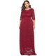 thumbnail image 1 of Women's Round Neck Lace Party Gown3XL, 1 of 5