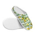 thumbnail image 3 of Daiia Lemon Print Women’s Fuzzy Slippers Memory Foam Lightweight House Shoes Cozy Loafer Flannel House Shoes-40/41, 3 of 7