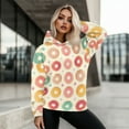 thumbnail image 5 of COEQINE Oversized Sweatshirts Pullover Tops Women's Hoodies Loose Long Sleeves Fashion Y2K Fit Soft Casual Wear Hooded Sweatshirt Donut Lightweight Fall Winter Outfits Clothes, S, 5 of 7