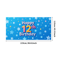 thumbnail image 2 of LUUFILx Colorful 12th Birthday Backdrop Banner with Star Elements Happy Birthday Party Supplies Decors Photography Props for Celebration Event Photo Booth Decorations, 2 of 7