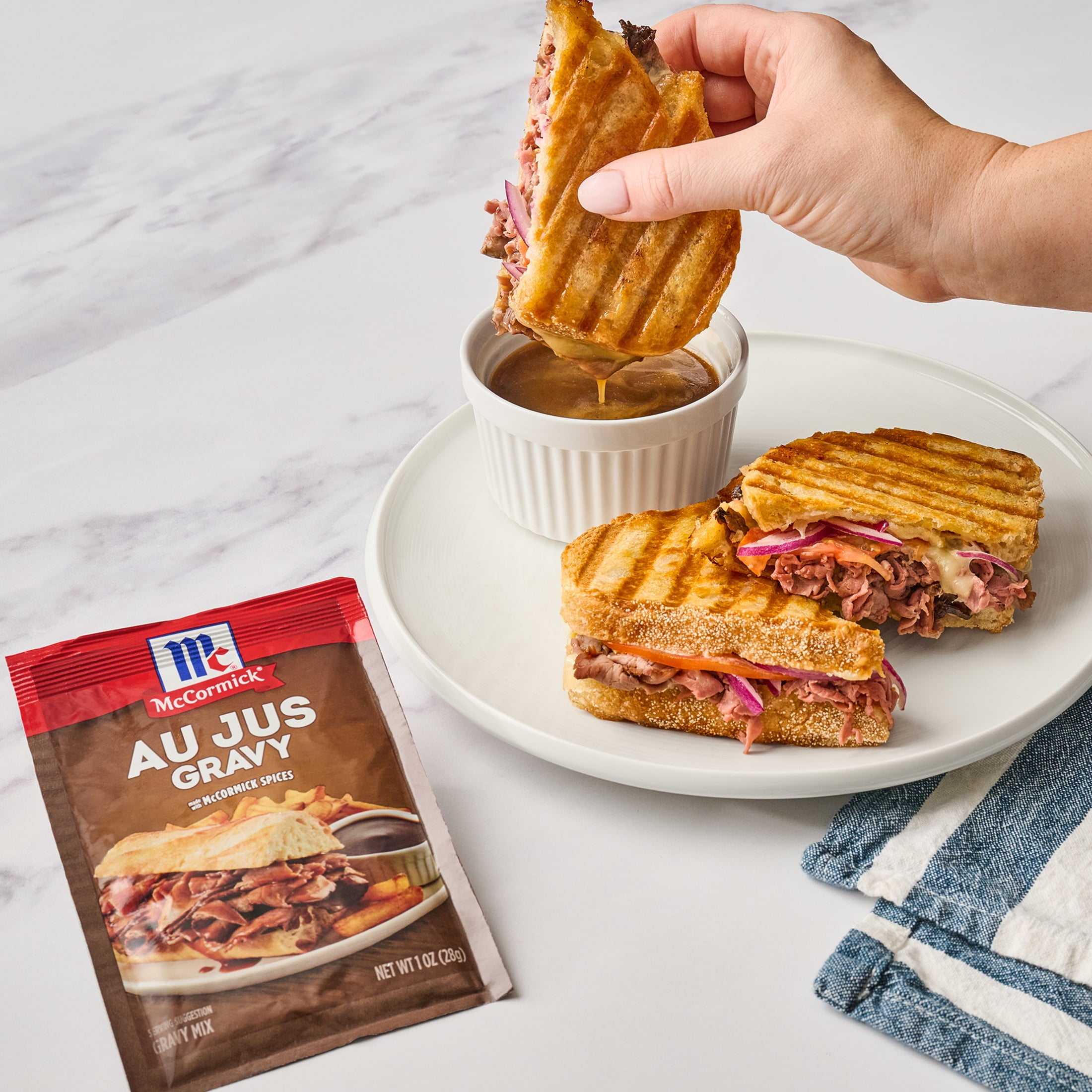 (8 pack) McCormick Au Jus Gravy Seasoning Mix, 1.0 oz Packet