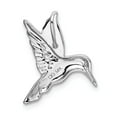 thumbnail image 3 of FB Jewels 14k White Gold Polished Open-Backed Hummingbird Chain Slide, 3 of 4
