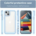 thumbnail image 2 of Dteck for iPhone 16 Plus Slim Clear Back Case, Shockproof Lightweight Crystal Transparent Acrylic Back Soft TPU Rubber Bumper Hybrid Case, Skyblue, 2 of 8
