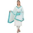 thumbnail image 3 of Phagun Women Ethnic Wrap Hizab Net Dupatta Long Stole Scarf Gift For Her-Turquoise Blue, 3 of 5