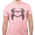 thumbnail image 2 of Skeleton Heart Hands Shirt Unisex Small Pink, 2 of 5