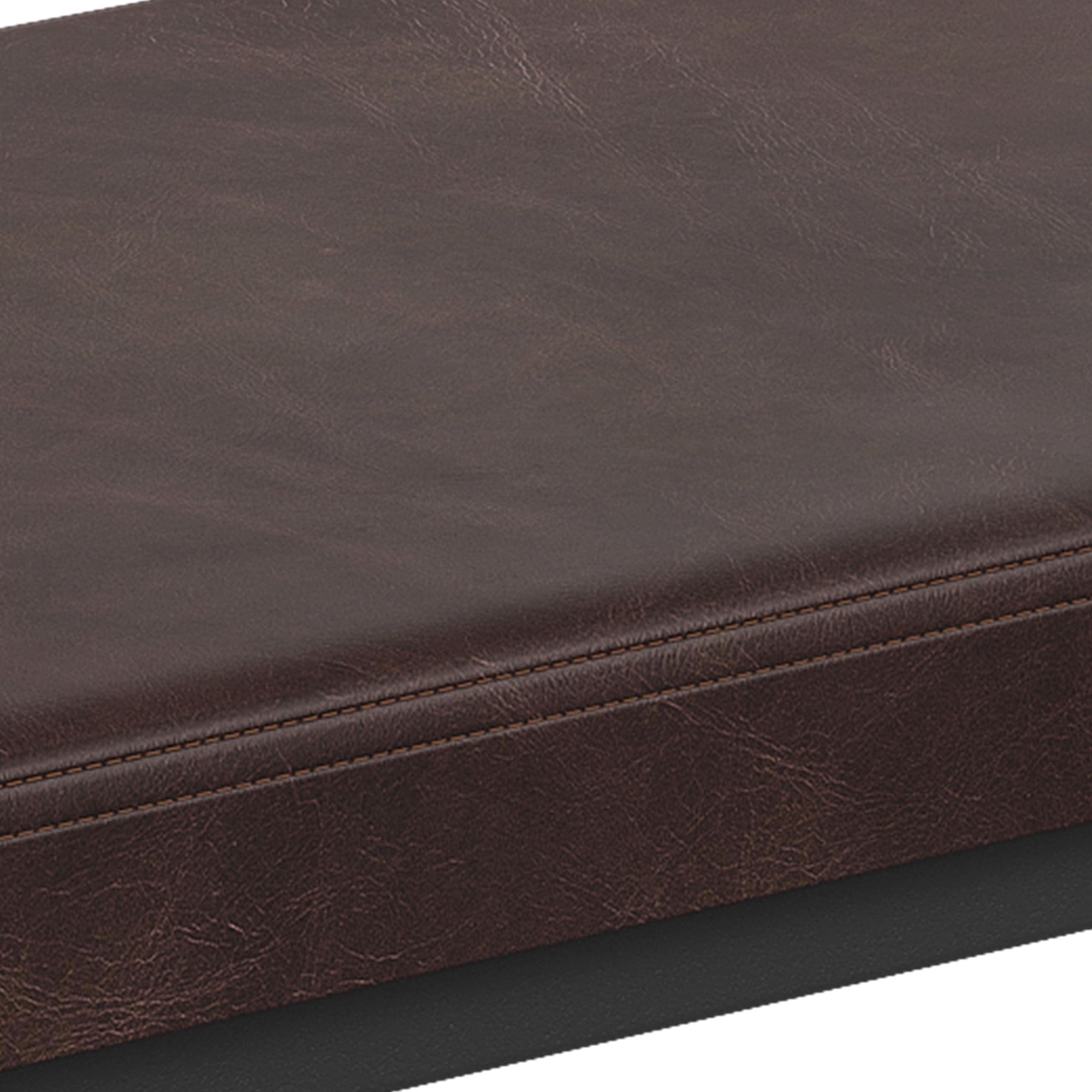 Uforic 48" Rectangular Shoe Bench with Shelves, Storage & Cushioned  Seat,Shoe Rack with Roman Style Legs - Black & Brown