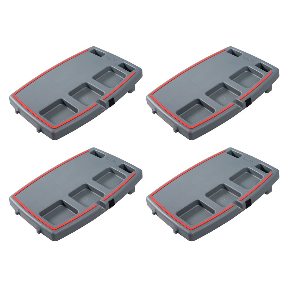 Stupid Car Tray Multi Function Food & Drink Travel Organizer, Gray/Red