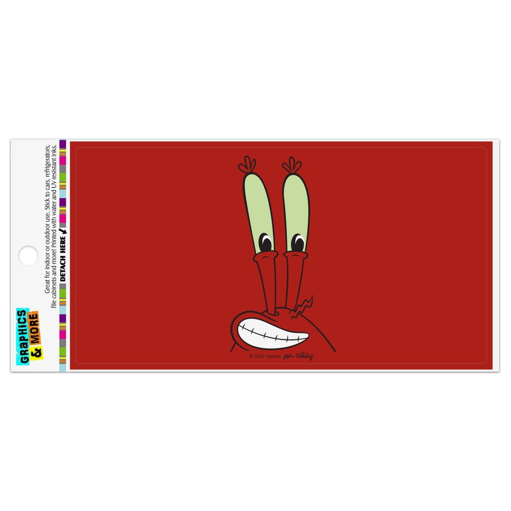 SpongeBob Mr. Krabs Face Automotive Car Refrigerator Locker Vinyl ...