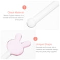 thumbnail image 5 of 5pcs Rabbit Glass Stirring Rod Transparent Glass Stir Bar Coffee Cocktail Stick, 5 of 5