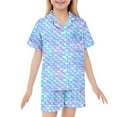 thumbnail image 4 of Kids Silk Pajamas Girls Colorful Kids Button Down Pajamas Set Pajamas Sleepwear Outfits Pajamas For Girls 8-9 Years Cute&nbsp;Boy Girl&nbsp;Clothing, 4 of 4