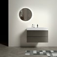 thumbnail image 2 of 36" Gray Bathroom Vanity with Sink, Large Storage Wall Mounted Floating Bathroom Vanity for Modern Bathroom, One-Piece White Sink Basin Without Drain and Faucet, Pre-assembled, 2 of 9