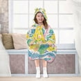 thumbnail image 7 of FORMRS Wearable Blanket Hoodie with Sleeves for Kids Cozy Flannel Sweatshirt, Yellow Mountains, 7 of 7