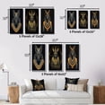 thumbnail image 4 of Designart "Graphic Anubis Iconic Egyptian Jackal God III" Egyptian Woman Framed Wall Art Set Of 3 - Gold Woman Egyptian Frame Gallery Set For Office Decor, 4 of 6