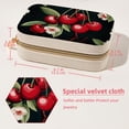 thumbnail image 5 of Cherry Velvet Portable Jewelry Organizer Box with Removable Compartment - Earring Holder and Gift Jewelry Box, 5 of 7