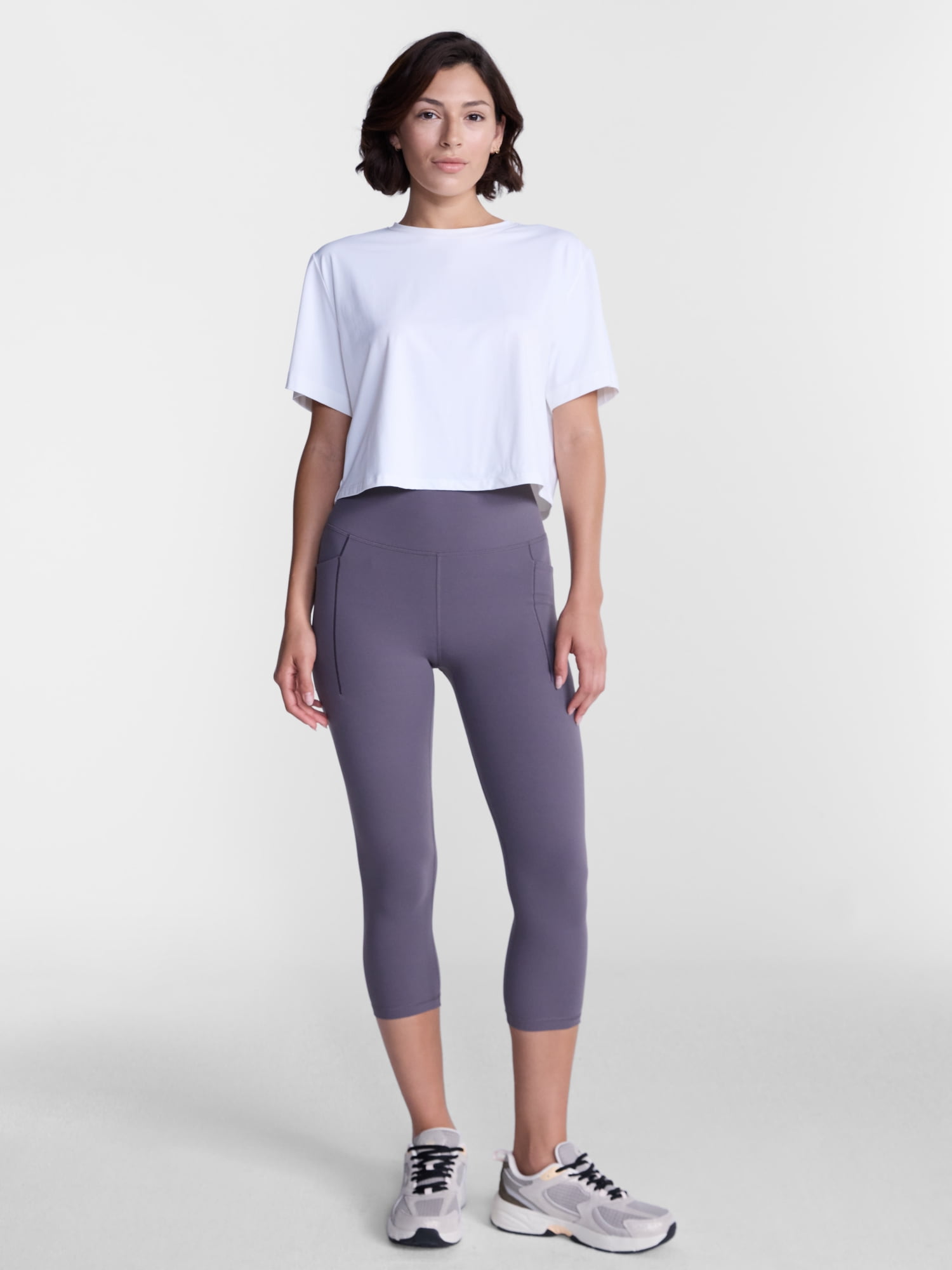 Avia Women's and Women's Plus SoftSculpt High Rise Capri Leggings, Sizes XS-4X