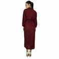 thumbnail image 5 of Bimba Women Long Solid Belt Robe Soft Modal Cotton Wrap Round Plain Bath Robe, 5 of 5