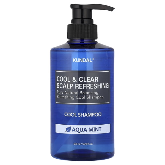 Kundal Cool & Clear Scalp Refreshing Shampoo, Aqua Mint, 16.9 fl oz (500 ml)