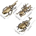 thumbnail image 2 of 3 Pcs Metal Statues Desktop Miniature Beetle Statue Fake Beetle Figurine Office Ornaments Home Decors, 2 of 3