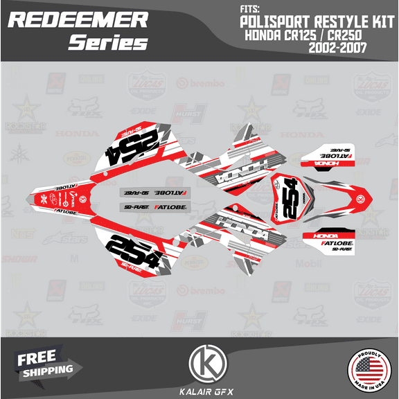 Kalair GFX Graphics Kit for Honda CR125 Polisport (2002-2007) Redeemer Series