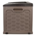 thumbnail image 3 of Starplast 88 Gallon Weave Deck Box, Mocha/Brown, 3 of 11