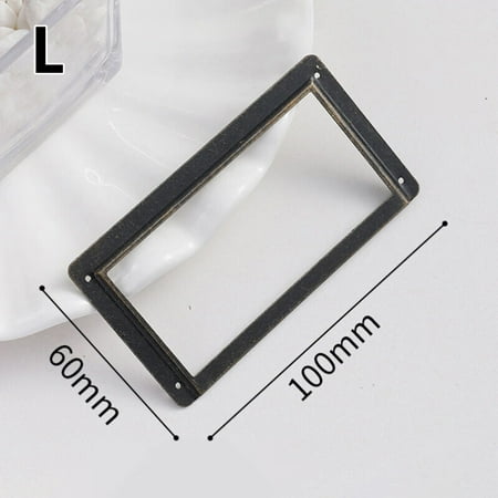 

Antique Brass Drawer Label Pull Cabinet Frame Handle File Name Card Holder