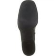 thumbnail image 6 of Steve Madden Elie Black Leather Block Heel Squared Toe Ankle Fashion Boots (Black Leather, 6.5), 6 of 6