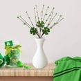 thumbnail image 5 of CQCYD St Patricks Day Decorations, Four Leaf Shamrock Artificial Green Plastic Plant Home Party Decor Irish Festival Spring Vibes Layout Hand Rolled Single, 5 of 6