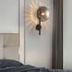 thumbnail image 4 of Lámpara De Pared Redonda, Luz De Pared LED Decorativa Luz Cálida Para La Sala De Estar Para El Dormitorio, 4 of 7